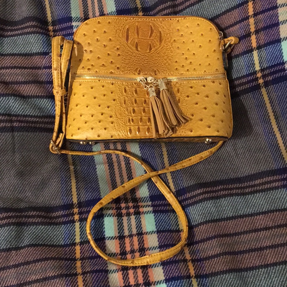 Ostrich print Crossbody